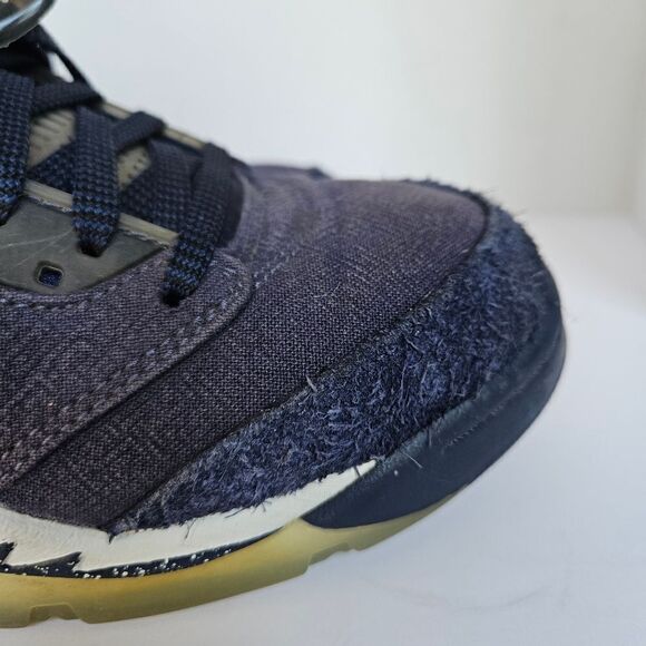 Nike Air Jordan 5 Retro SE Midnight Navy Blue Georgetown Grey size 7 Y - Picture 8 of 9